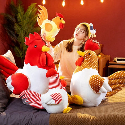 Adorable Chubby Chicken Plushie Family!