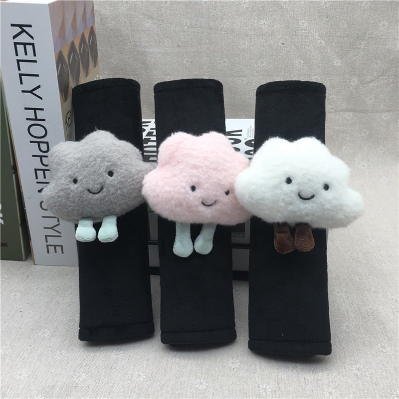 Adorable Kawaii Cloud Plush Car Seat Belt Strap Cover - Ultimate Comfort Accessory!