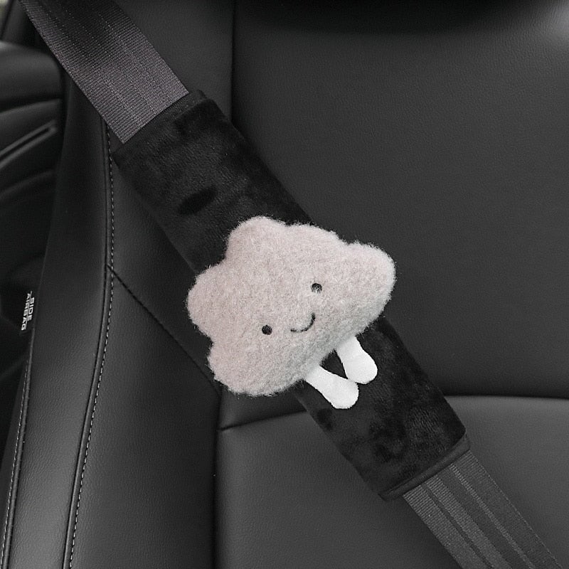 Adorable Kawaii Cloud Plush Car Seat Belt Strap Cover - Ultimate Comfort Accessory!