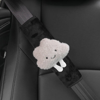 Adorable Kawaii Cloud Plush Car Seat Belt Strap Cover - Ultimate Comfort Accessory!