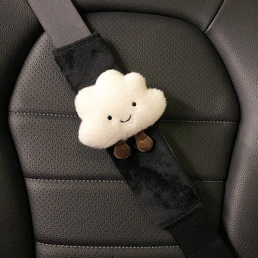 Adorable Kawaii Cloud Plush Car Seat Belt Strap Cover - Ultimate Comfort Accessory!