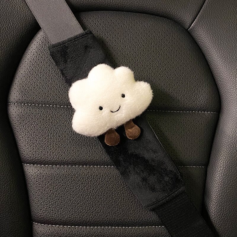 Adorable Kawaii Cloud Plush Car Seat Belt Strap Cover - Ultimate Comfort Accessory!
