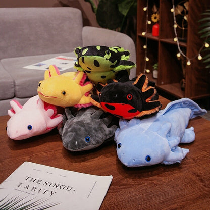 Adorable Colorful Axolotl Plushie Family - Kawaii Cuteness Overload!