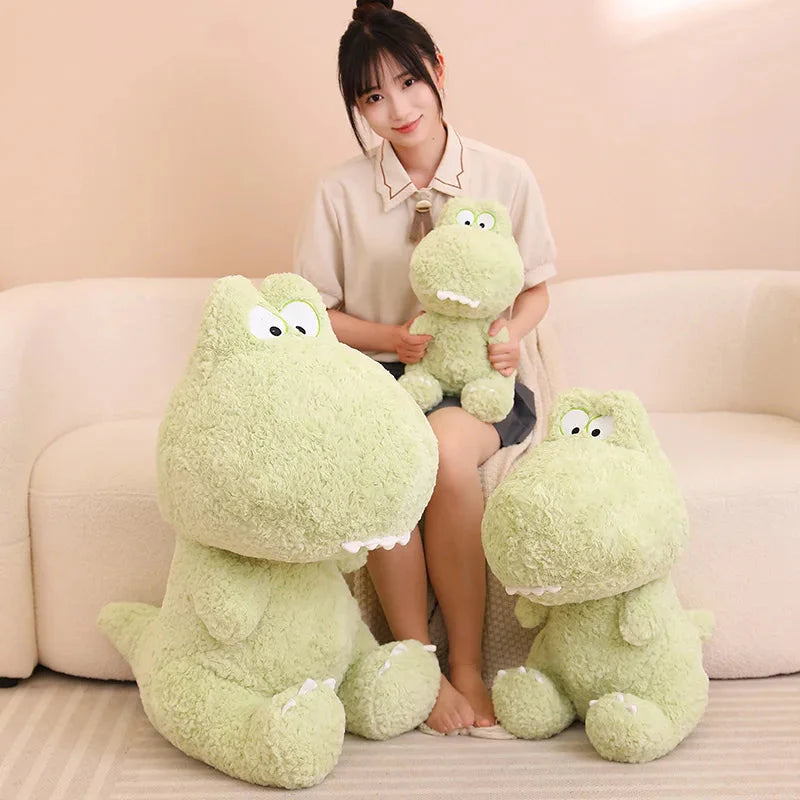 Adorable Kawaii Green and Pink Dinosaur Plush Toys