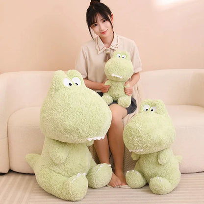 Adorable Kawaii Green and Pink Dinosaur Plush Toys