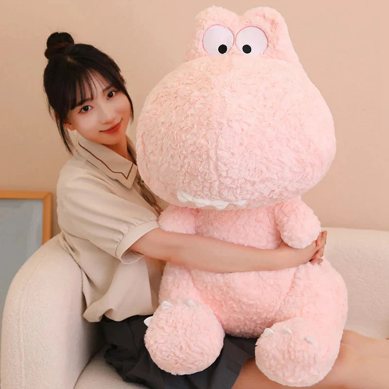 Adorable Kawaii Green and Pink Dinosaur Plush Toys