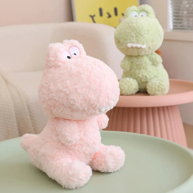 Adorable Kawaii Green and Pink Dinosaur Plush Toys