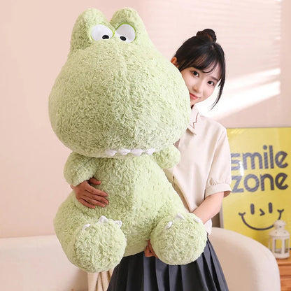Adorable Kawaii Green and Pink Dinosaur Plush Toys