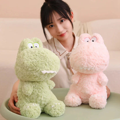 Adorable Kawaii Green and Pink Dinosaur Plush Toys