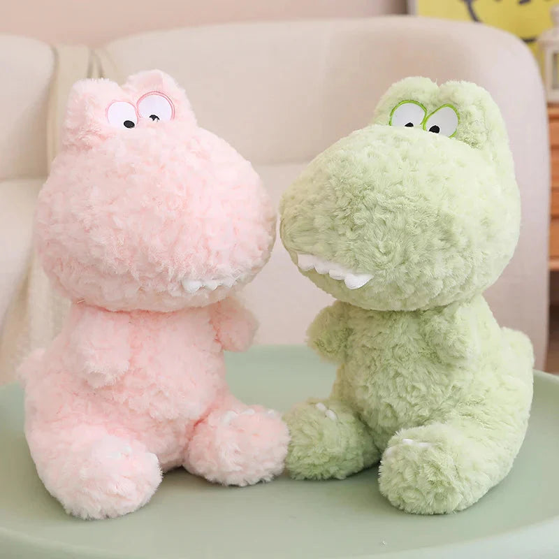 Adorable Kawaii Green and Pink Dinosaur Plush Toys