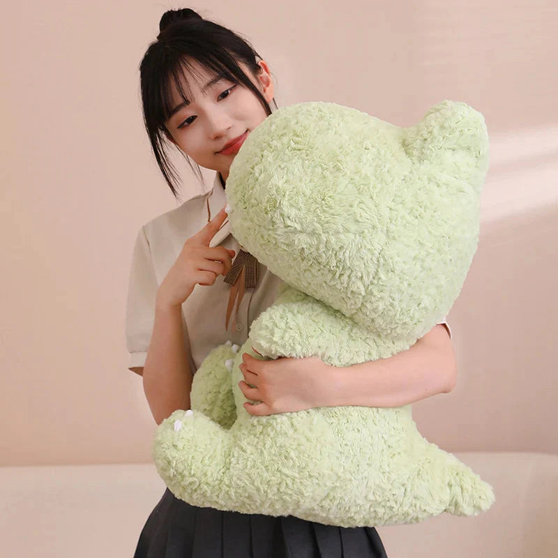 Adorable Kawaii Green and Pink Dinosaur Plush Toys