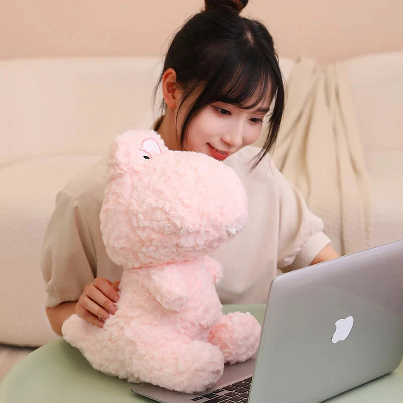 Adorable Kawaii Green and Pink Dinosaur Plush Toys