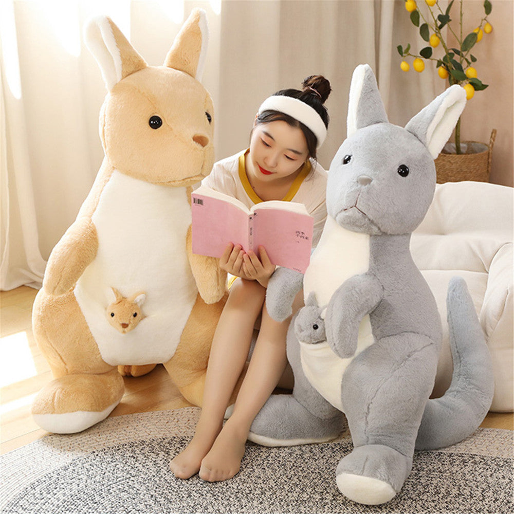 Adorable Kawaii Kangaroo Family Plush Set: Mama, Papa, and Baby!