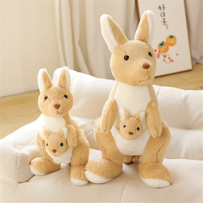 Adorable Kawaii Kangaroo Family Plush Set: Mama, Papa, and Baby!