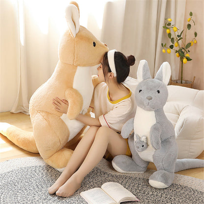 Adorable Kawaii Kangaroo Family Plush Set: Mama, Papa, and Baby!