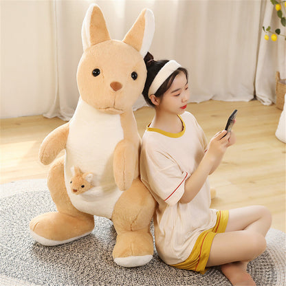Adorable Kawaii Kangaroo Family Plush Set: Mama, Papa, and Baby!