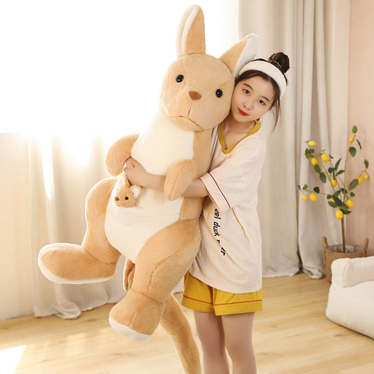 Adorable Kawaii Kangaroo Family Plush Set: Mama, Papa, and Baby!