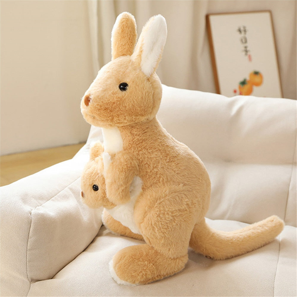 Adorable Kawaii Kangaroo Family Plush Set: Mama, Papa, and Baby!