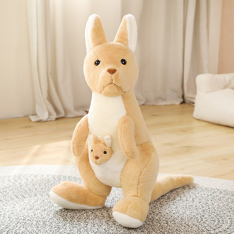 Adorable Kawaii Kangaroo Family Plush Set: Mama, Papa, and Baby!