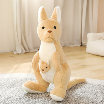 Adorable Kawaii Kangaroo Family Plush Set: Mama, Papa, and Baby!