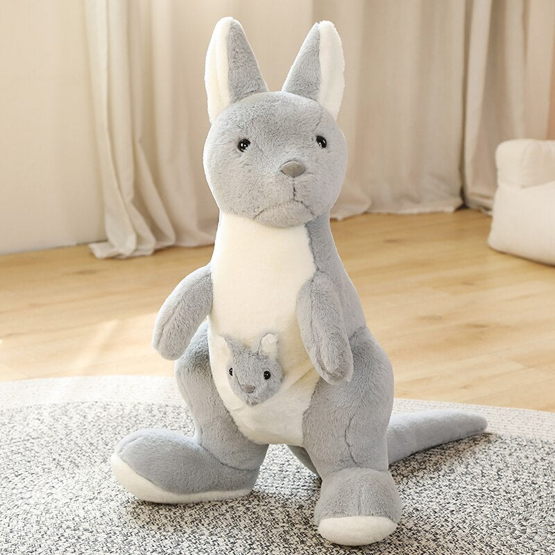 Adorable Kawaii Kangaroo Family Plush Set: Mama, Papa, and Baby!