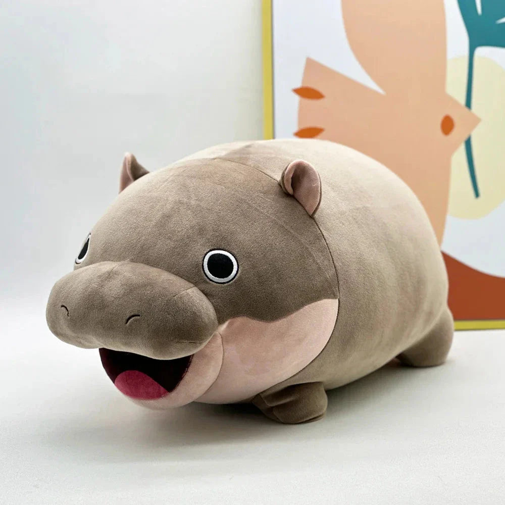 Adorable Kawaii Moo Deng Baby Hippo Stuffed Animal