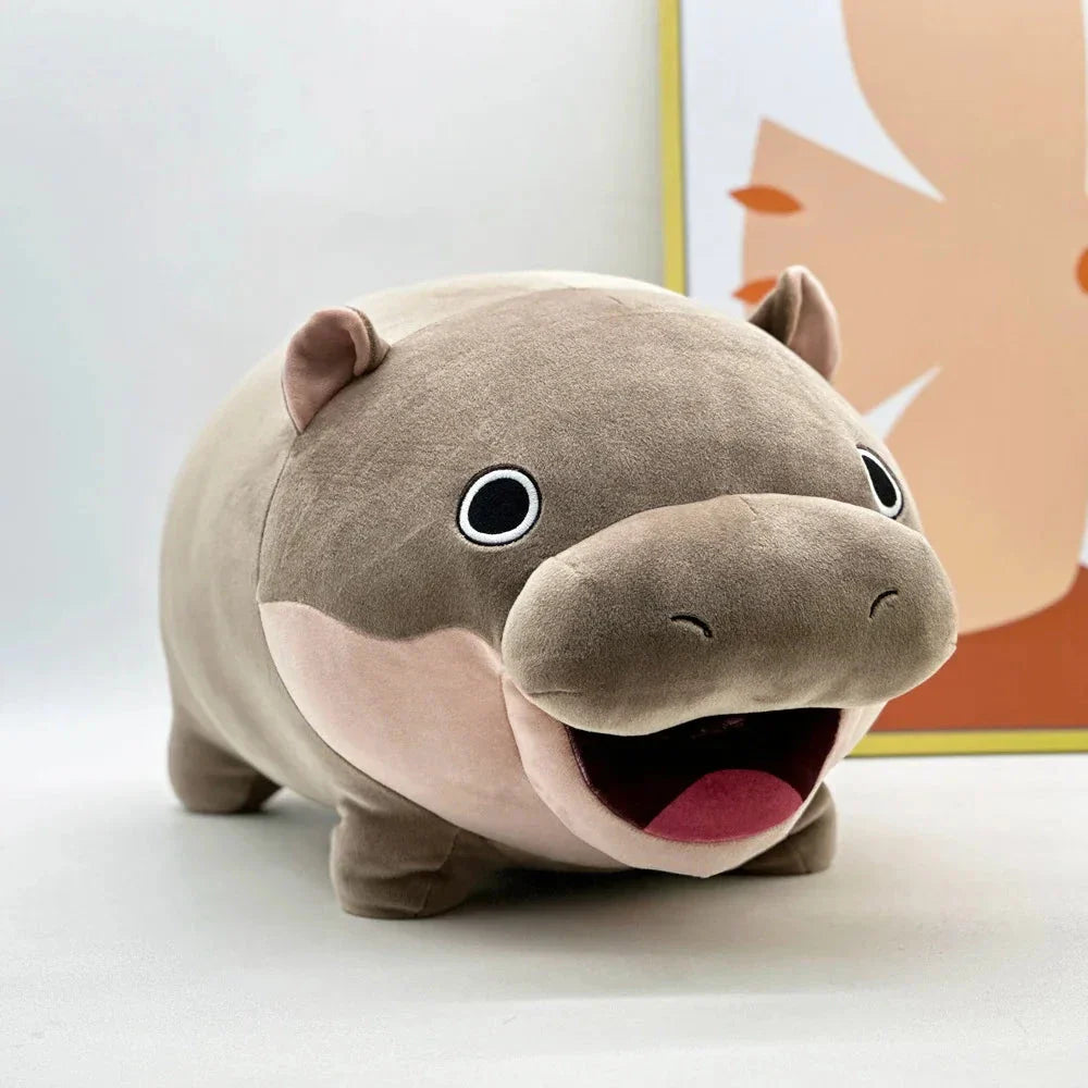 Adorable Kawaii Moo Deng Baby Hippo Stuffed Animal