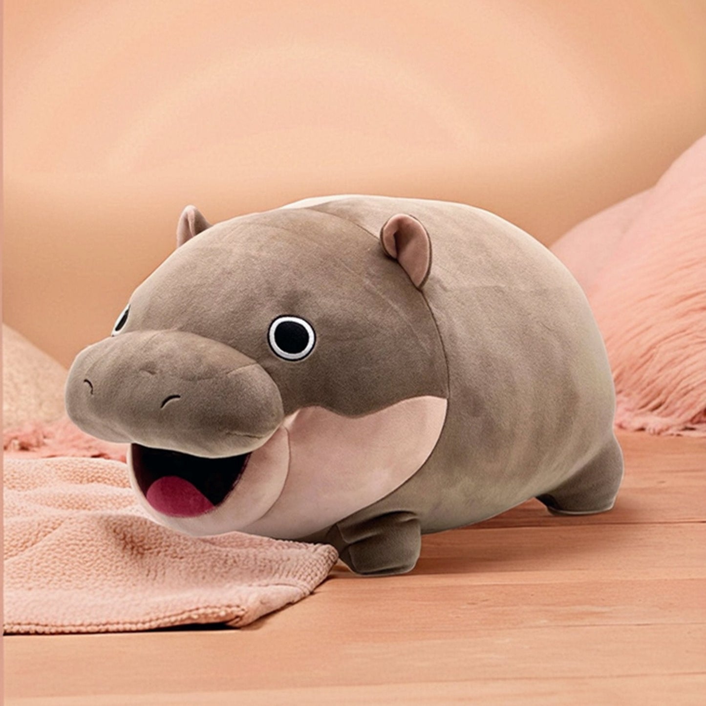 Adorable Kawaii Moo Deng Baby Hippo Stuffed Animal