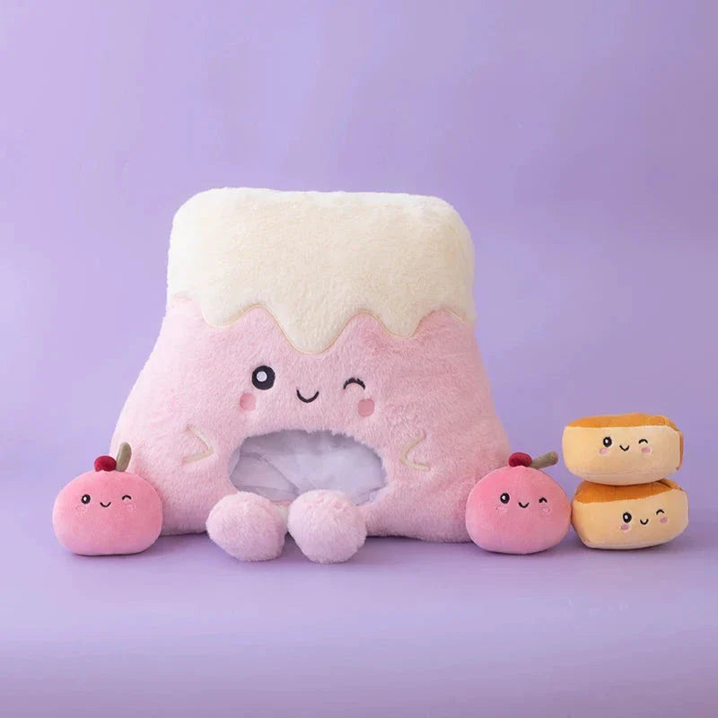 Adorable Plush Candy Bag: Kawaii Mountain Dessert Friends