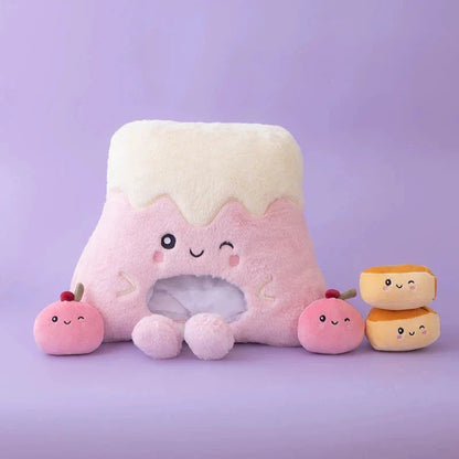 Adorable Plush Candy Bag: Kawaii Mountain Dessert Friends