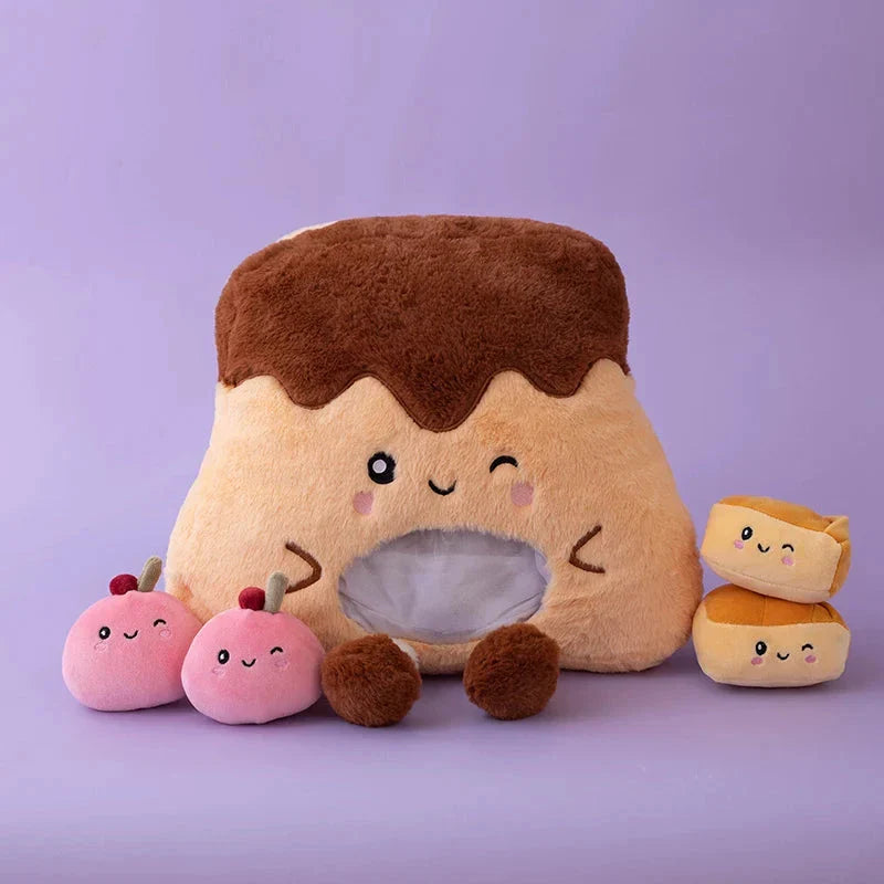 Adorable Plush Candy Bag: Kawaii Mountain Dessert Friends