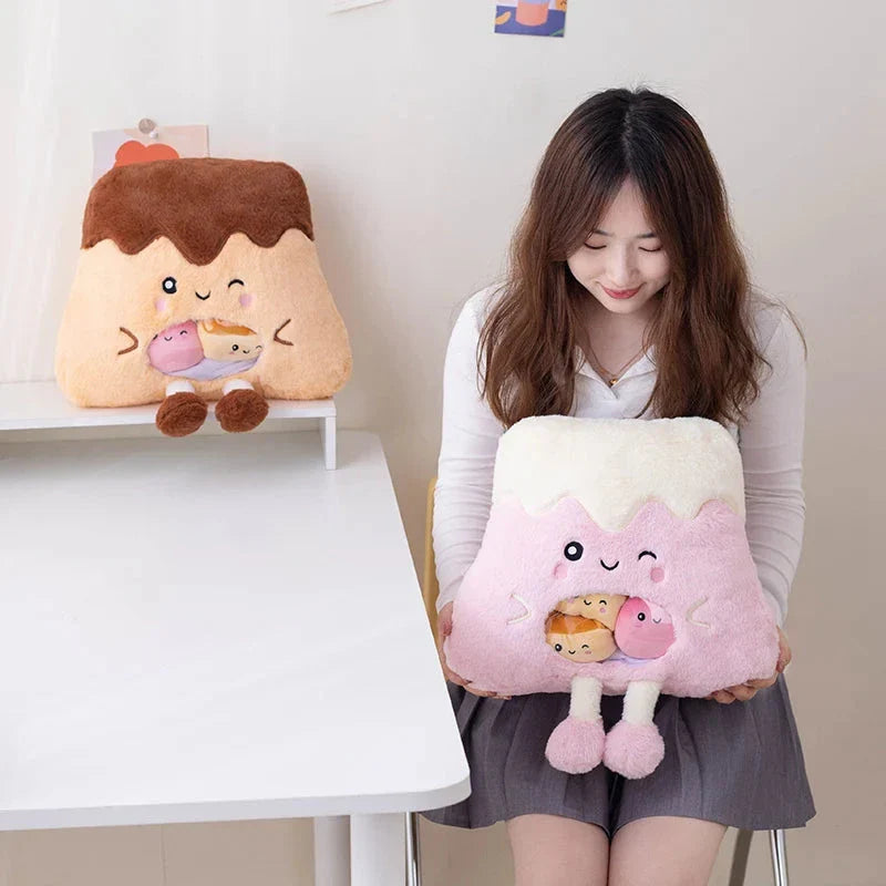 Adorable Plush Candy Bag: Kawaii Mountain Dessert Friends