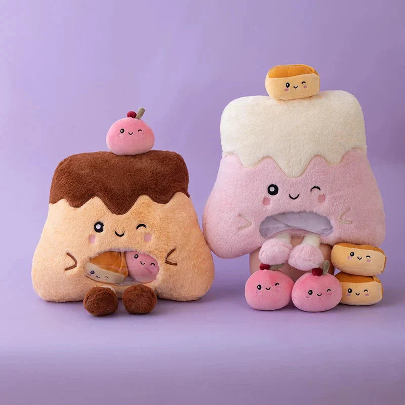 Adorable Plush Candy Bag: Kawaii Mountain Dessert Friends