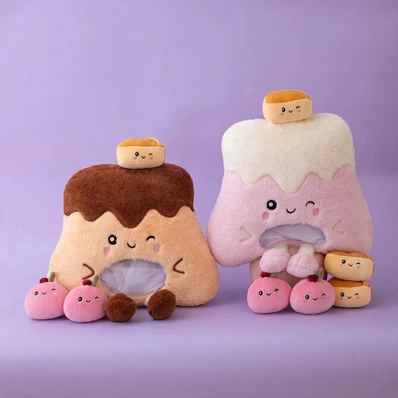 Adorable Plush Candy Bag: Kawaii Mountain Dessert Friends