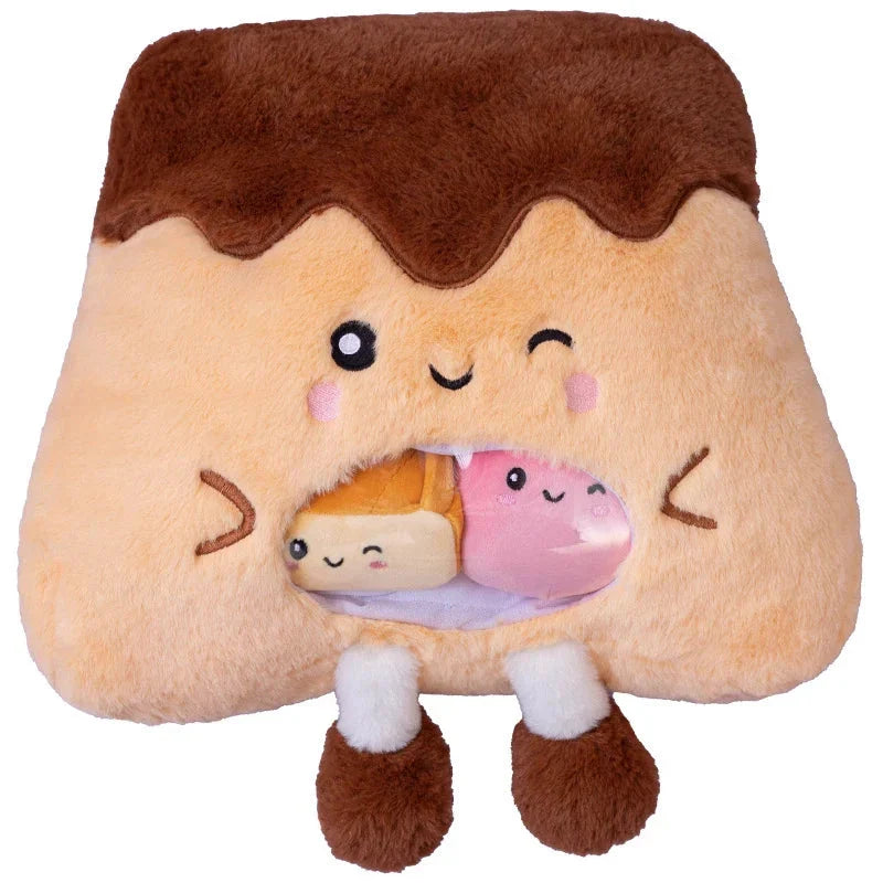 Adorable Plush Candy Bag: Kawaii Mountain Dessert Friends