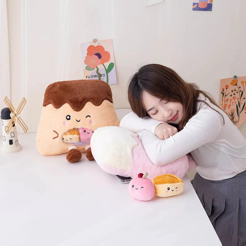 Adorable Plush Candy Bag: Kawaii Mountain Dessert Friends