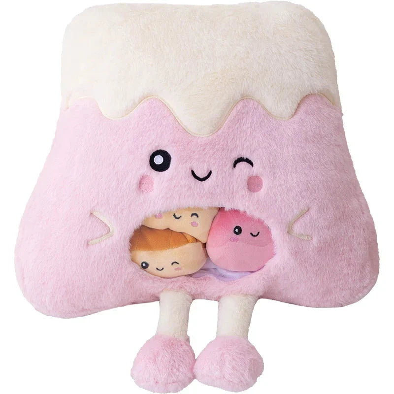 Adorable Plush Candy Bag: Kawaii Mountain Dessert Friends