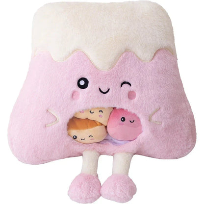 Adorable Plush Candy Bag: Kawaii Mountain Dessert Friends