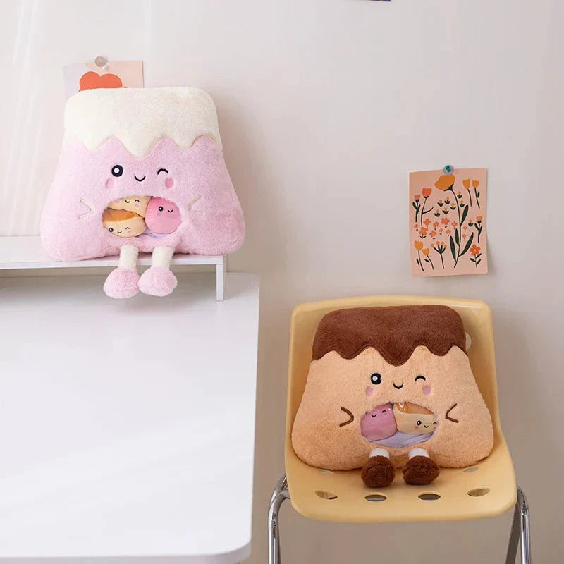 Adorable Plush Candy Bag: Kawaii Mountain Dessert Friends