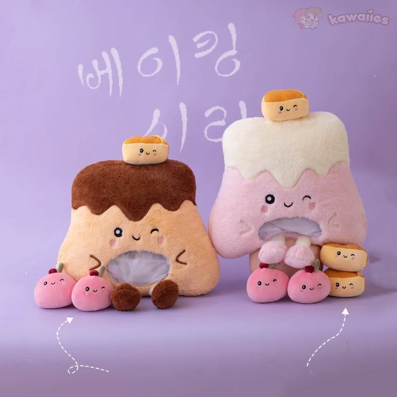Adorable Plush Candy Bag: Kawaii Mountain Dessert Friends