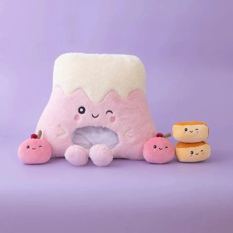 Adorable Plush Candy Bag: Kawaii Mountain Dessert Friends
