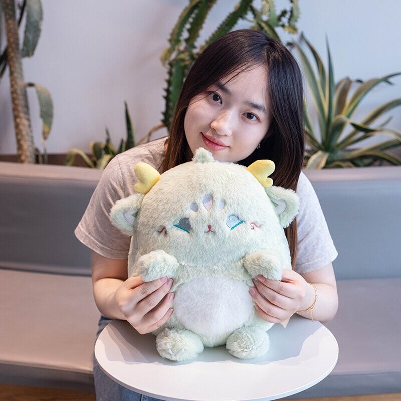 Adorable Pastel Chubby Deer Plush with Kawaii Charm