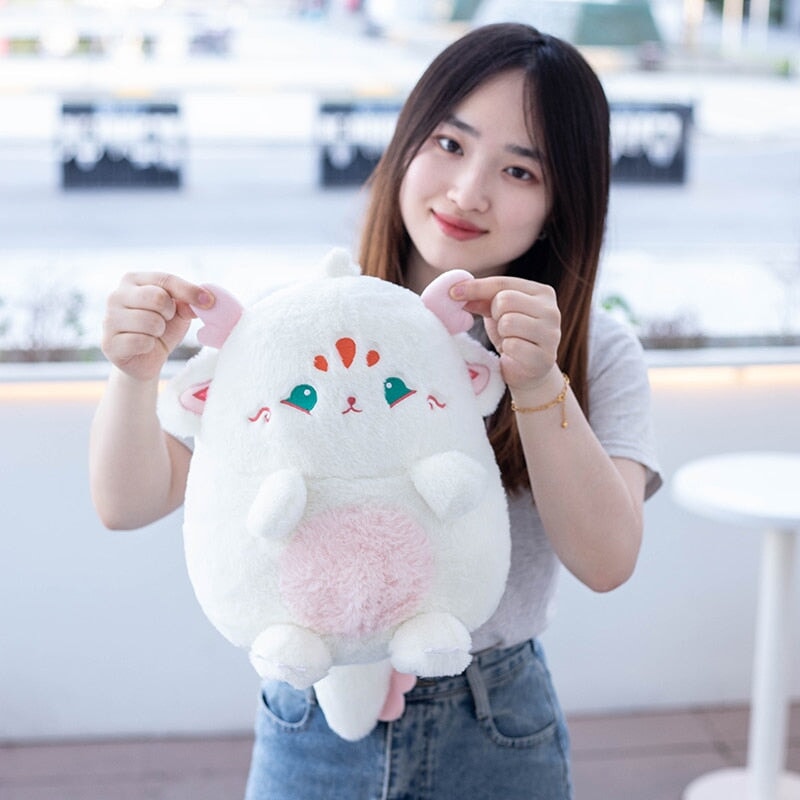 Adorable Pastel Chubby Deer Plush with Kawaii Charm