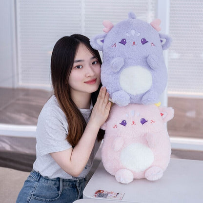 Adorable Pastel Chubby Deer Plush with Kawaii Charm
