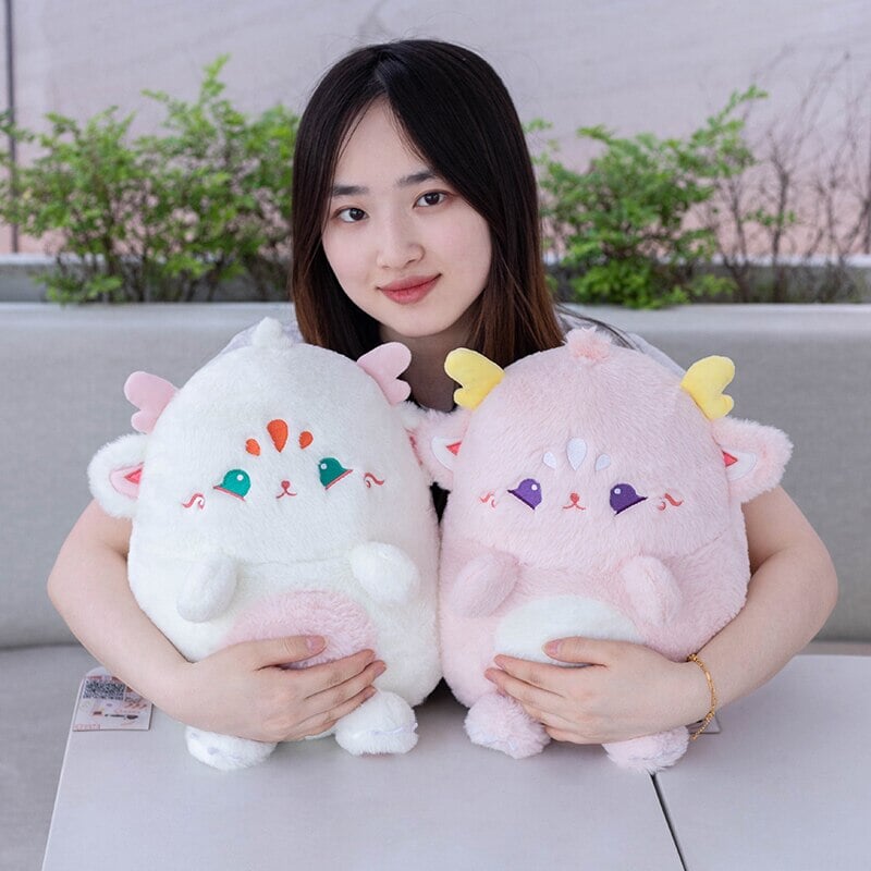 Adorable Pastel Chubby Deer Plush with Kawaii Charm