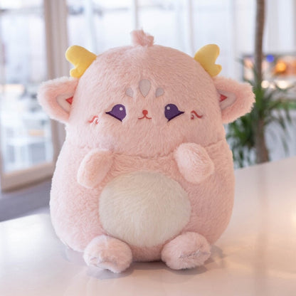 Adorable Pastel Chubby Deer Plush with Kawaii Charm