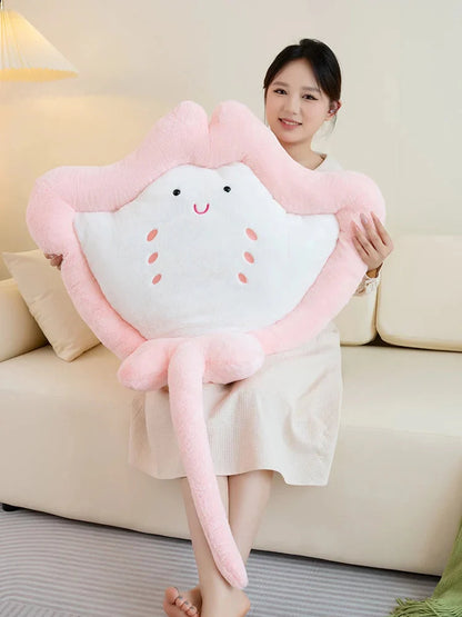 Adorable Pastel Fluffy Stingray Plush Toys