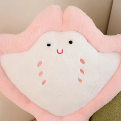 Adorable Pastel Fluffy Stingray Plush Toys