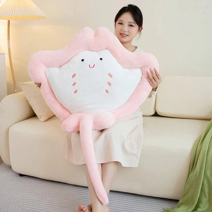 Adorable Pastel Fluffy Stingray Plush Toys