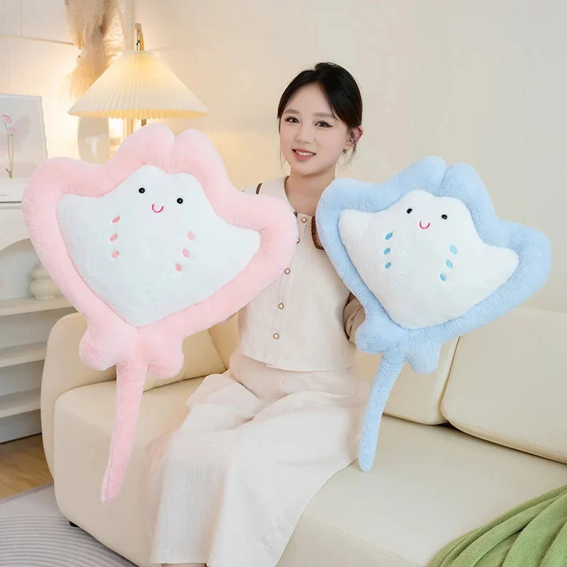 Adorable Pastel Fluffy Stingray Plush Toys